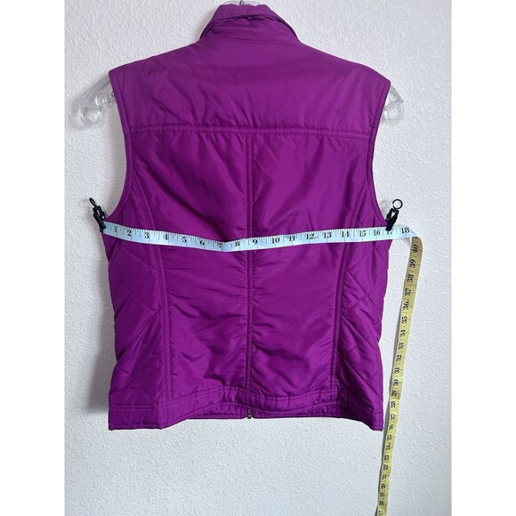 Chico's Women's Size 0 Pink Gold Puffer Sleeveless Pocket Vest Gold Zippers - Picture 6 of 8